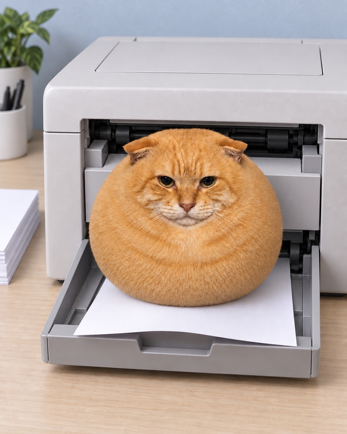 Pearcat in a printer